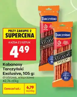 Biedronka Kabanosy Tarczyński Exclusive, drobiowe, wieprzowe oferta