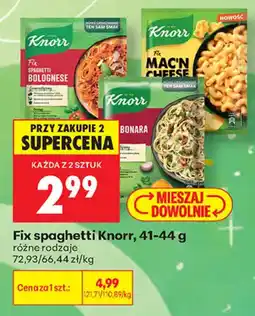 Biedronka Fix spaghetti Knorr oferta