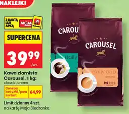 Biedronka Kawa ziarnista Carousel, classic, crema oferta