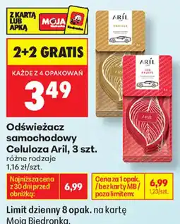 Biedronka Odświeżacz samochodowy Celuloza Aril oferta