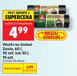 Biedronka Worki na śmieci Zosia oferta