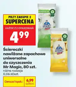 Biedronka Ściereczki nawilżane zapachowe uniwersalne Mr Magic oferta