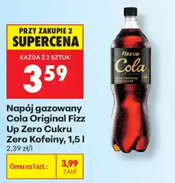 Biedronka Napój gazowany Cola Original Fizz Up Zero Cukru Zero Kofeiny oferta