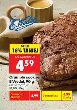 Biedronka Crumble cookies E.Wedel oferta