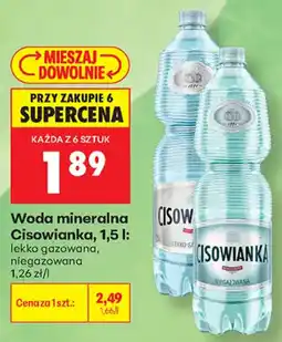 Biedronka Woda mineralna Cisowianka oferta