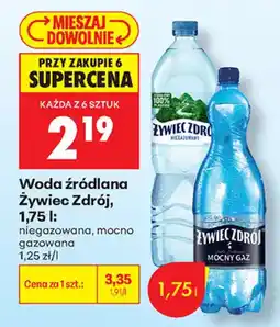 Biedronka Woda źródlana Żywiec Zdrój oferta