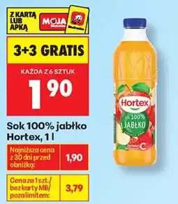 Biedronka Sok 100% jabłko Hortex oferta