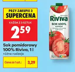 Biedronka Sok pomidorowy 100% Riviva oferta