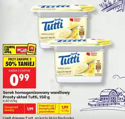 Biedronka Serek homogenizowany waniliowy Prosty skład Tutti oferta
