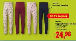 Lidl Lupilu Legginsy termiczne dziecięce z bawełną, 2 pary oferta