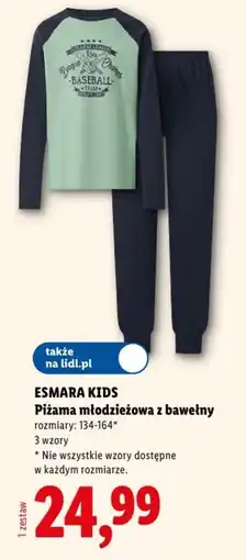 Lidl Pizama młodzieżowa z bawełny ESMARA KIDS oferta