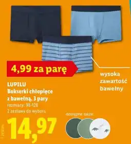 Lidl Bokserki chłopięce z bawełną oferta