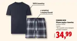 Lidl Pizama męska z bawełny ESMARA MEN oferta
