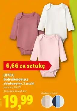 Lidl Body niemowlęce z biobawełny oferta