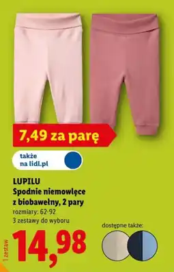 Lidl LUPILU Spodnie niemowlęce z biobawełny oferta
