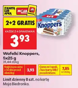 Biedronka Wafelki Knoppers oferta