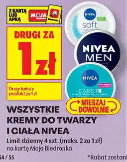 Biedronka Kremy do twarzy i ciała Nivea oferta