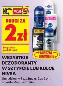 Biedronka Dezodoranty w sztyfcie lub kulce Nivea oferta
