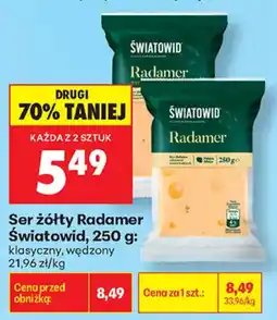 Biedronka Ser żółty Radamer Światowid oferta