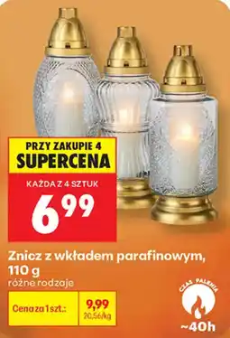 Biedronka Znicz z wkładem parafinowym oferta
