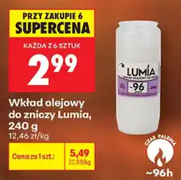 Biedronka Wkład olejowy do zniczy Lumia oferta