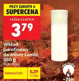 Biedronka Wkład parafinowy do zniczy Lumia oferta