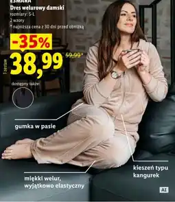 Lidl Dres welurowy damski ESMARA oferta