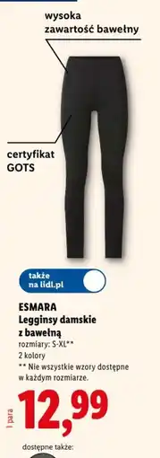 Lidl Legginsy damskie z bawełną ESMARA oferta