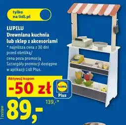 Lidl Lupilu Drewniana kuchnia lub sklep z akcesoriami oferta