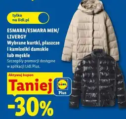 Lidl ESMARA/ESMARA MEN/LIVERGY Wybrane kurtki, płaszcze i kamizelki damskie lub męskie oferta