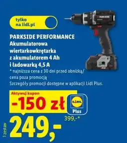 Lidl Akumulatorowa wiertarkowkrętarka PARKSIDE PERFORMANCE oferta