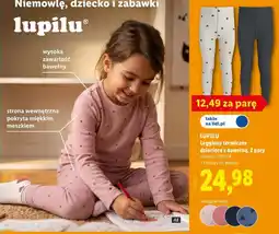 Lidl Legginsy termiczne dziecięce z bawełną oferta