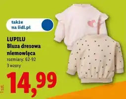 Lidl Bluza dresowa niemowlęca Lupilu oferta