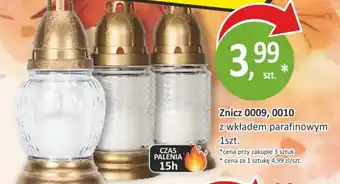 Znicz z wkładem parafinowym