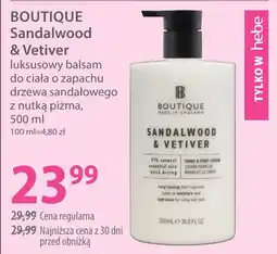 Hebe BOUTIQUE Sandalwood & Vetiver oferta