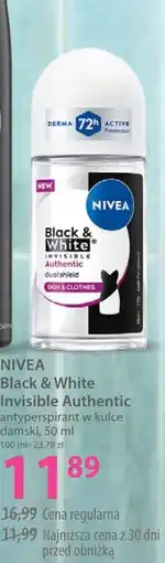 Hebe Nivea black & white invisible authentic antyperspirant w kulce damski oferta
