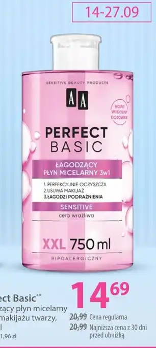 Hebe Perfect Basic Łagodzący Płyn Micelarny 3w1 oferta