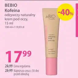 Hebe BEBIO Kofeina odżywczy naturalny krem pod oczy oferta