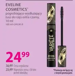 Hebe Eveline Cosmetics pogrubiająco-wydlużający tusz do rzęs extra czarny oferta