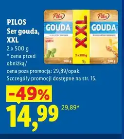 Lidl Ser Gouda Pilos XXL 2-pak oferta