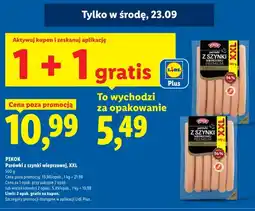 Lidl Parówki z szynki wieprzowej Pikok Premium XXL oferta