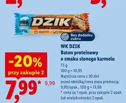 Lidl Baton proteinowy WK DZIK o smaku słonego karmelu oferta