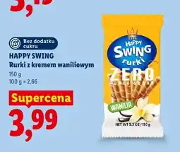 Lidl Rurki z kremem waniliowym bez dodatku cukru Happy Swing oferta