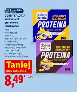 Lidl Mini batoniki proteinowe z nerkowców Dobra Kaloria o smaku lemon cheesecake oferta