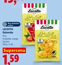 Lidl Galaretka Lucatto Dolce Frutti bez dodatku cukru truskawka oferta