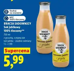 Lidl Sok jabłkowy 100% tłoczony Bracia Sadownicy z gruszką oferta