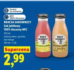 Lidl Sok jabłkowy 100% tłoczony NFC Bracia Sadownicy smoczy owoc oferta