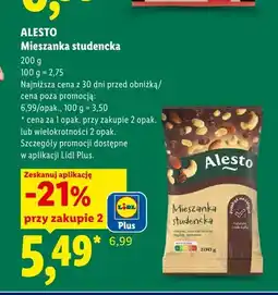 Lidl Mieszanka studencka Alesto oferta
