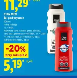 Lidl Żel pod prysznic Cien Men Original 3w1 oferta