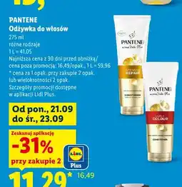 Lidl Odżywka do włosów Pantene Intensive Repair oferta